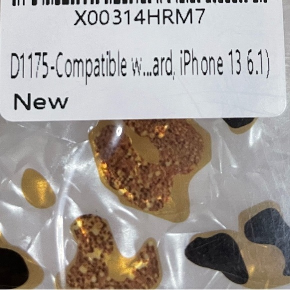 iPhone 13 Sparkle Leopard Cheetah  Pearly Design Silicone Protective Phone Case - Picture 4 of 5